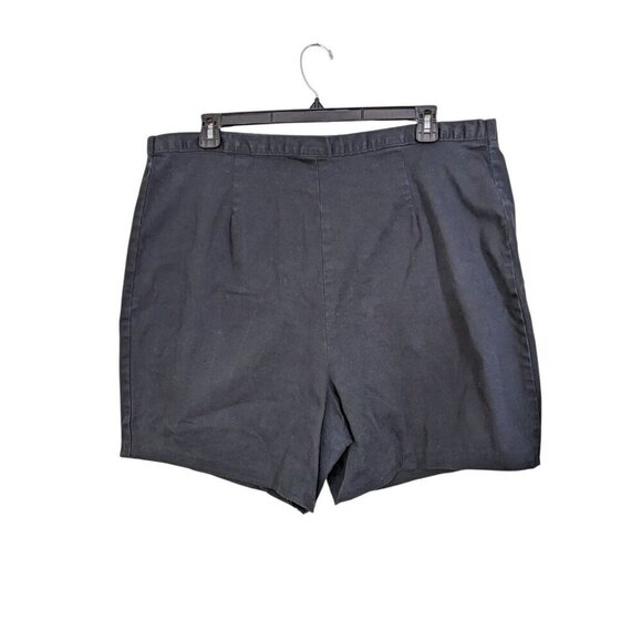 Vintage 1990s Y2K Maternity Shorts Plus 22W Black 6 in Inseam Stretch Summer - Picture 2 of 3